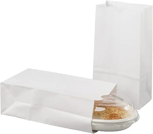 Vista 58 de Restaurantware Bag Tek - Bolsas de papel de 2 libras, 100 bolsas de almuerzo desechables, pequeñas para almuerzos, sándwiches y aperitivos, bolsas