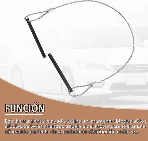 Vista 6 de X AUTOHAUX herramienta de alineación de árbol de levas Compatible con Honda Accord 2003-2013,2015-2017 herramienta de bloqueo de árbol de levas