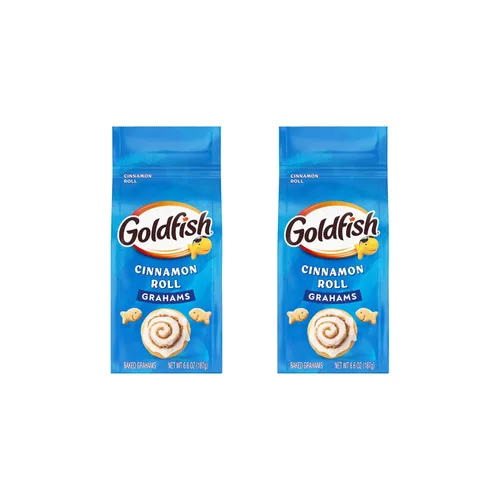 Vista 12 de Goldfish Grahams Galletas Snack Horneadas Sabor Rollo de Canela, Bolsa de 6.6 Oz