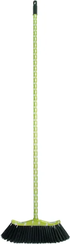 Vista 13 de Superio Escoba gris, escoba resistente para interiores y exteriores con mango de 48 pulgadas, limpieza de suelos multisuperficie para el hogar Gris