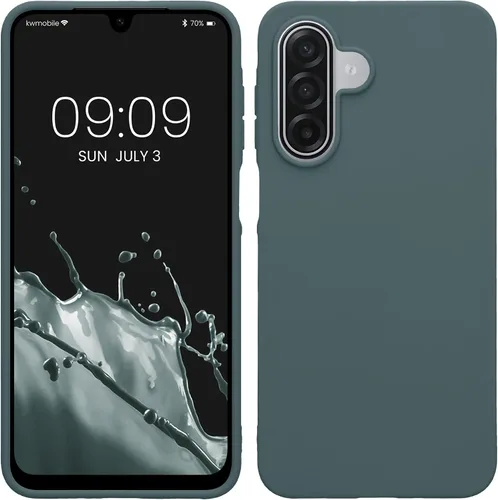 Vista 192 de kwmobile Funda compatible con Samsung Galaxy A12 - Funda protectora de silicona TPU suave y delgada - Azul Báltico Azul (Baltic Blue)