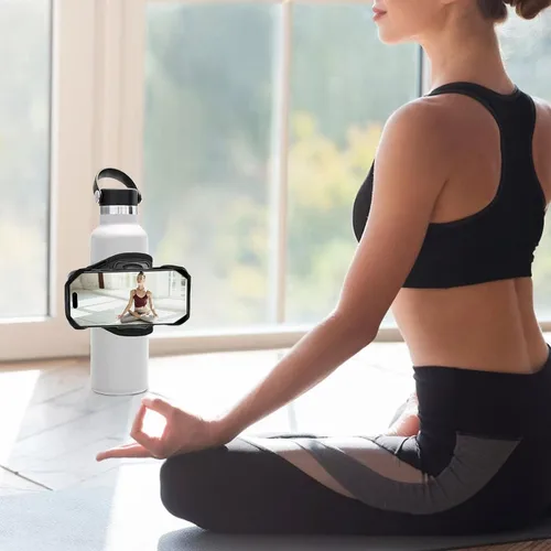 Vista 6 de Cikyner Correa para botella de agua, soporte para botella de agua para teléfono celular, giratorio de 360°, bolsa para botella de agua extraíble