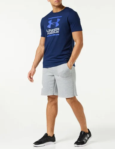 Vista 3 de Under Armour Camiseta de manga corta Global Foundation para hombre, Cabaña Cobalto Plaid