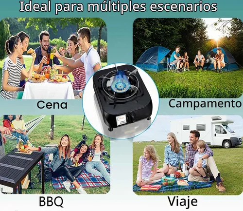 Vista 8 de Horynar Estufa de propano de un solo quemador con manguera LPG CSA de 13,000 BTU con quemador de propano único, protección de interruptor
