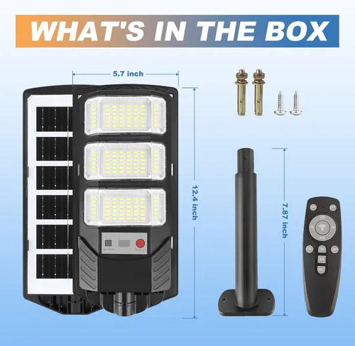 Vista 7 de Luces solares impermeables para exteriores, paquete de 2 unidades, luz solar de inundación con sensor de movimiento para exteriores, luz LED