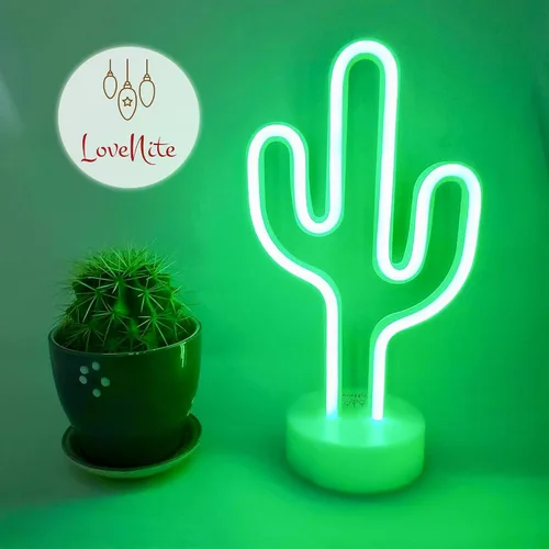 Vista 5 de Luz de noche de neón para interiores, funciona con pilas, letrero decorativo de neón brillante para decoración de habitación, fiesta, festival