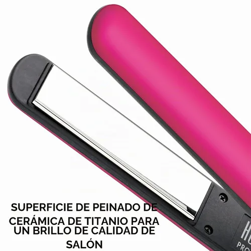 Vista 2 de Plancha digital de hierro de Hot Tools, color rosa Titanio, 1 pulgada
