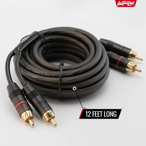 Vista 4 de Install Link Cable de audio RCA para subwoofer o cable estéreo, 2 canales, 12 pies