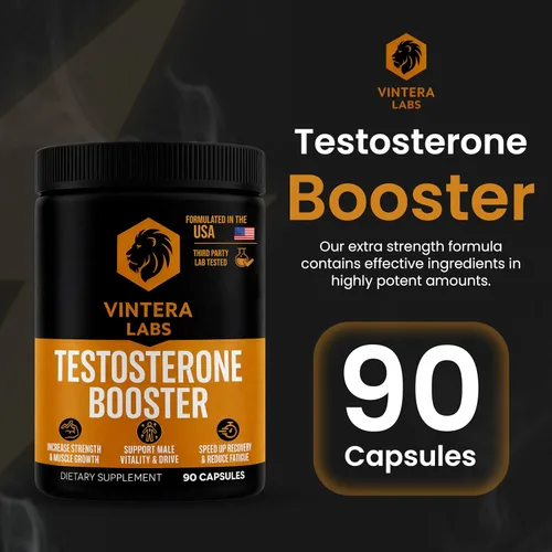 Vista 5 de Potenciador de testosterona para hombres, alta potencia, Tongkat Ali, Maca, Turkesterona, suplemento de testosterona para hombres (90 cápsulas)