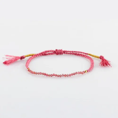 Vista 11 de Thecraftman - Pulsera trenzada de cuentas naturales, cristales energéticos, regalo para ella, pulsera de protección de hilo trenzado de mano