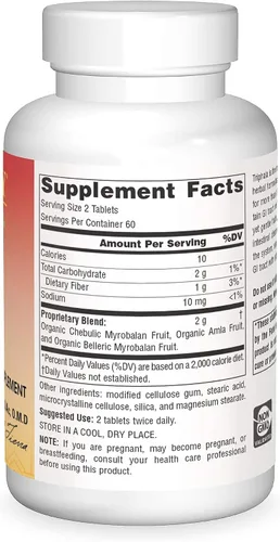 Vista 4 de Ayurvédicos planetarios Triphala 1000mg - 120 Tabletas