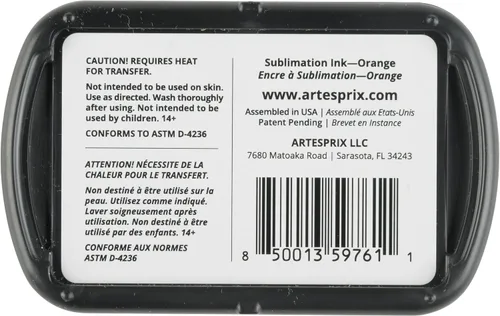 Vista 2 de Artesprix Almohadilla de tinta de sublimación para manualidades, estampado y pintura, naranja