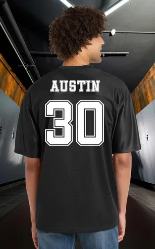 Vista 5 de Camiseta de fútbol personalizada para hombre, nombre y número de jugador de equipo, camiseta de malla transpirable