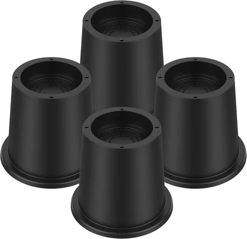 Vista 8 de Paquete de 4 elevadores de muebles de 4 pulgadas, elevadores de muebles resistentes para mesa, escritorio, sofá, gabinete, elevadores de cama