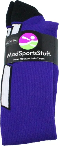 Vista 2 de MadSportsStuff Soccer Socks with Soccer Ball Logo Over the Calf (multiple colors)