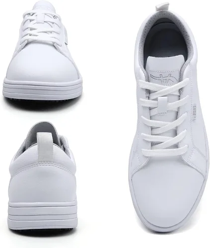 Vista 3 de Zapatos de trabajo antideslizantes para hombre y mujer, zapatos de enfermería antideslizantes para servicio de alimentos