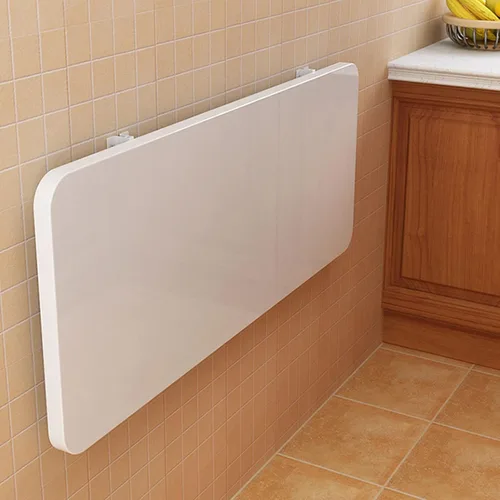 Vista 8 de Escritorio plegable para montaje en pared, mesa plegable portátil para espacios pequeños, cuarto de servicio, hogar, bar, cocina, comedor