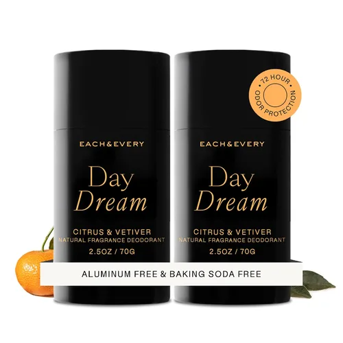 Vista 12 de Each & Every Desodorante sin aluminio para mujeres y hombres, fragancia natural, protección contra olores de 72 horas, desodorante no tóxico