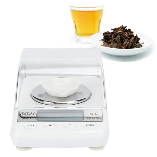 Vista 7 de FastUU Báscula de gramos, báscula digital de alta precisión para joyería, equipada con parabrisas, funciona con pilas, 0.00 oz para café de joyería