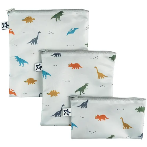 Vista 23 de Tiny Twinkle Bolsas reutilizables para bocadillos para niños – paquete de 3 bolsas para aperitivos y bolsa para sándwich para niños pequeños