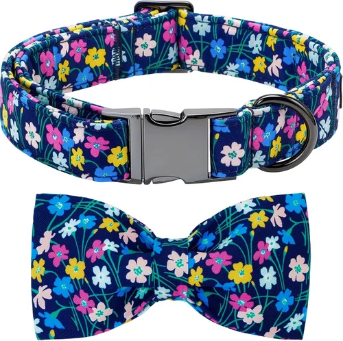 Vista 21 de Collar para perro, con estampado de tiburón, collar para cachorro, collar para mascotas, collar de lazo para perros, suave, duradero, ajustable