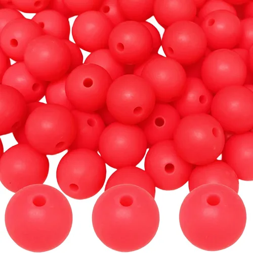 Vista 71 de Abalorios de silicona, 120 piezas de 6 mm abalorios redondos de silicona para hacer llaveros, pulseras, collares, aretes, joyas, manualidades DIY