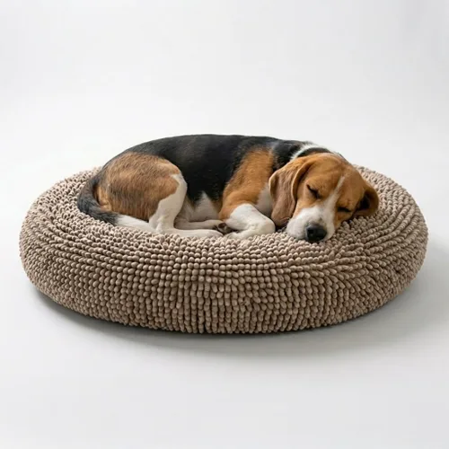 Vista 20 de Muddy Mat® Cloud K-9 cama para perros y gatos, cama suave y relajante en forma de dona, material de chenille, funda extraíble, lavable y apta