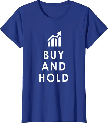Vista 36 de Stocks Investing Buy and Hold Investor T-Shirt Asphalt Grey