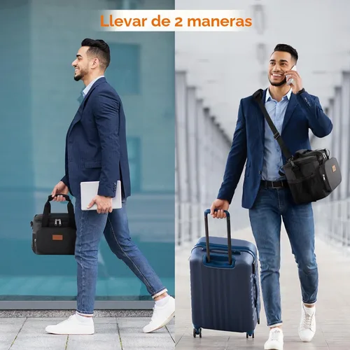Vista 7 de Lifewit Lonchera mediana aislada, suave y refrigerante, para adultos, hombres y mujeres, color negro, 12 latas (9L)