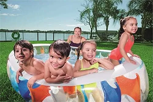 Vista 7 de Bestway 54066E - Piscina elíptica para niños, multicolor