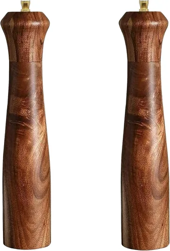 Vista 11 de Molinillo de pimienta de madera, molinillo de pimienta recargable, coctelera de pimienta ajustable, molino de especias, molino de pimienta