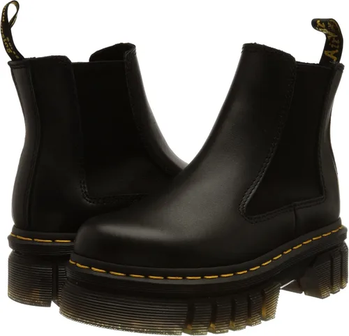 Vista 7 de Dr. Marents Audrick - Botas Chelsea con plataforma para mujer, color negro Nappa Lux