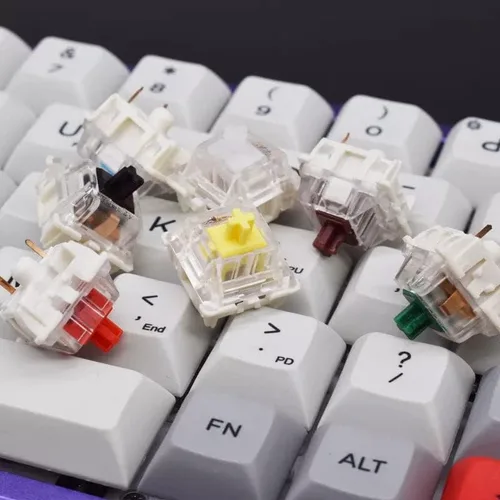 Vista 5 de Gateron KS-9 RGB Mecánico MX Tipo Interruptor de Llave - Parte superior transparente (65 piezas, azul)