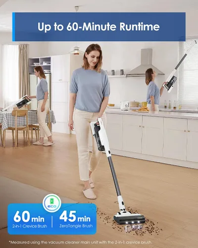 Vista 3 de Aspiradora inalámbrica de palo Tineco A30S, succión de 160W, tiempo de funcionamiento de 60 minutos, recipiente de polvo más grande de 1L, cepillo