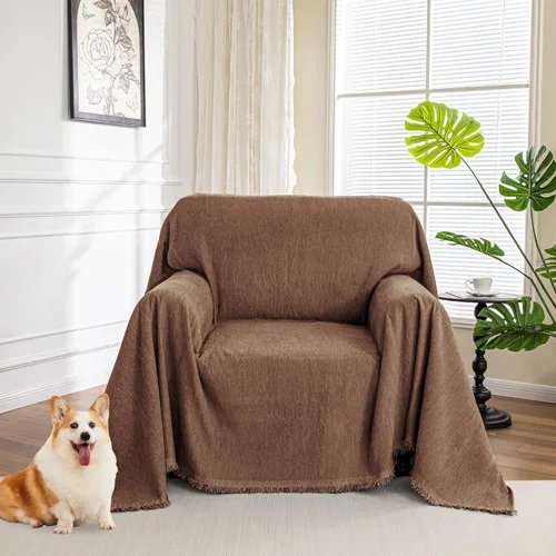 Vista 46 de MYSKY HOME Fundas para sillón, funda para silla reclinable, color beige, fundas de sofá para sofá modular en forma de L, fundas de sofá de gran
