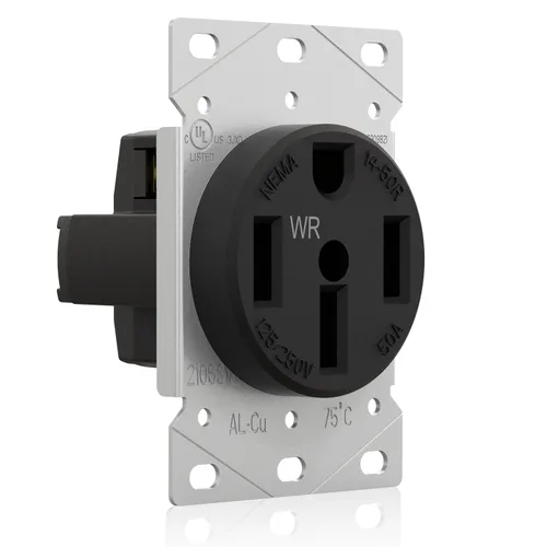 Vista 13 de ELEGRP Toma de corriente de secadora de 30 amperios 125/250 V, toma de corriente de montaje empotrado, NEMA 14-30R, receptáculo de secadora de hoja