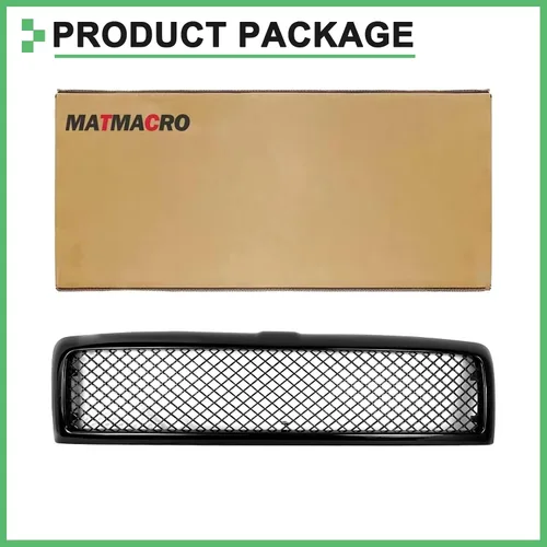 Vista 7 de Parrilla Compatible para Dodge Ram 1500 2500 3500 Parrilla Frontal de Malla 1994 1995 1996 1997 1998 1999 2000 2001 2002