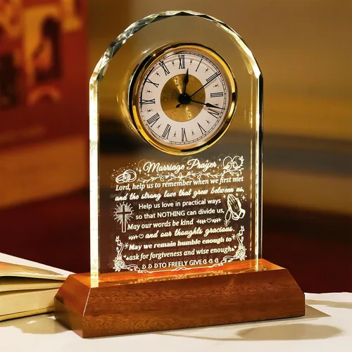 Vista 13 de Ornalrist Regalos de Jefe para Hombres y Mujeres Reloj de Cristal, Regalos para Jubilación Jefa Mujer - Regalo de Apreciación de Jefe para Hombres