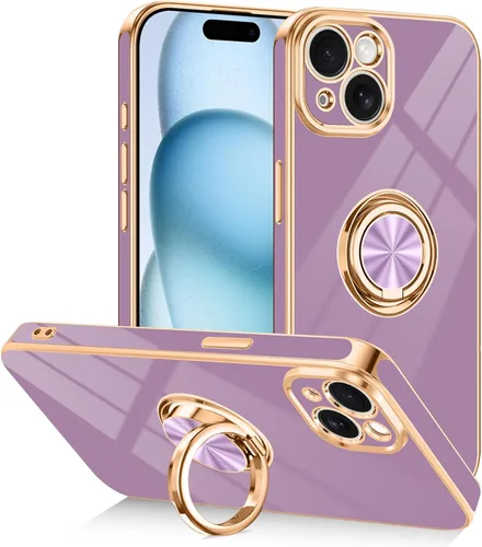 Vista 41 de Funda diseñada para iPhone 17 Pro Max con soporte de anillo, color azul