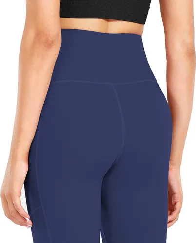 Vista 4 de Fengbay Pantalones de yoga de cintura alta, pantalones de yoga con bolsillo, control de abdomen, entrenamiento, correr, leggings de yoga elásticos