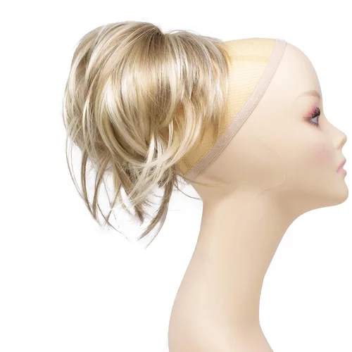 Vista 7 de Extensión de cabello ajustable, cola de caballo desarreglada, 12 pulgadas con pinzas, de Onedor, 10#