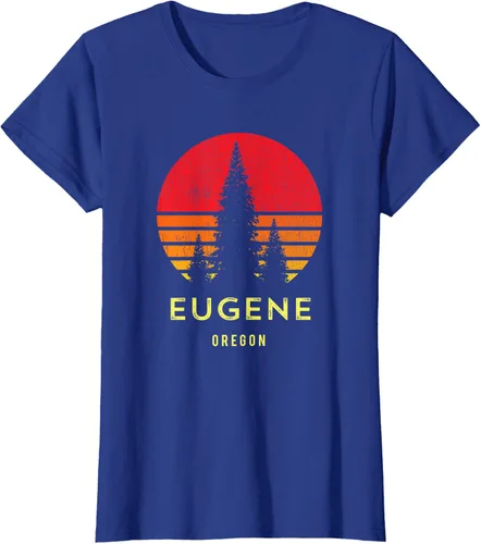 Vista 47 de Camiseta Eugene Oregon, Negro, S