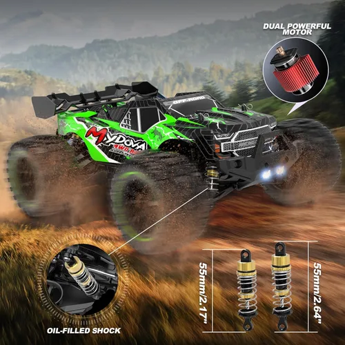Vista 3 de Autos RC a escala 1:14 para adultos, 40+KPH de alta velocidad con control remoto de alta velocidad, camión de control remoto todoterreno 4x4