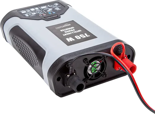 Vista 7 de Amazon Basics Inversor de corriente para automóvil de 750 W, 12 V a 110 V para vehículos, gris, 8.34 x 5.2 x 2.2 pulgadas