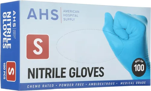Vista 3 de American Hospital Supply Guantes de nitrilo, paquete de guantes de quimioterapia, sin polvo, de grado médico, guantes de examen Industrial