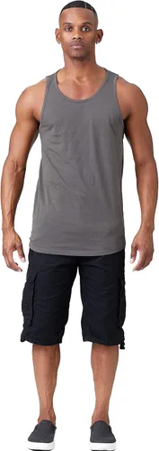 Vista 10 de Remera informal de jersey, sin mangas, lisa, básica (talles hasta 3XL, varios colores), para hombre.