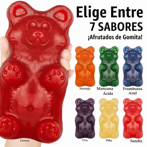 Vista 4 de Oso de goma gigante de 2 libras (frambuesa azul)
