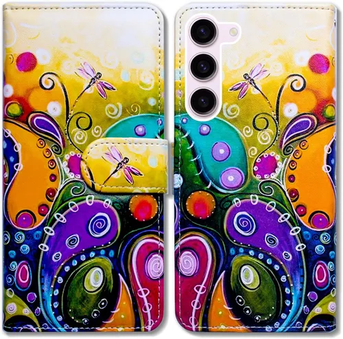 Vista 12 de Bcov Funda para Galaxy S23 Fe, funda de piel con tapa y función atril para Samsung Galaxy S23 FE