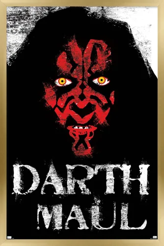 Vista 15 de Trends International Star Wars: The Phantom Menace - Póster de pared de carbón de Darth Maul, 22.4 pulgadas de largo x 14.7 W, versión enmarcada