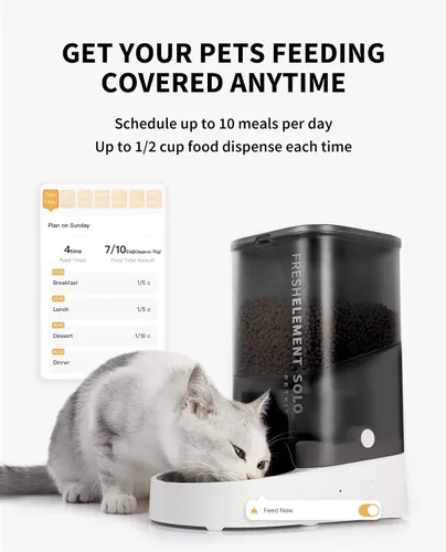 Vista 4 de PETKIT Comedero Automático para Gatos, Comedero Automático para Perros WiFi 2.4G, Dispensador de Comida para Mascotas con Control de Aplicación